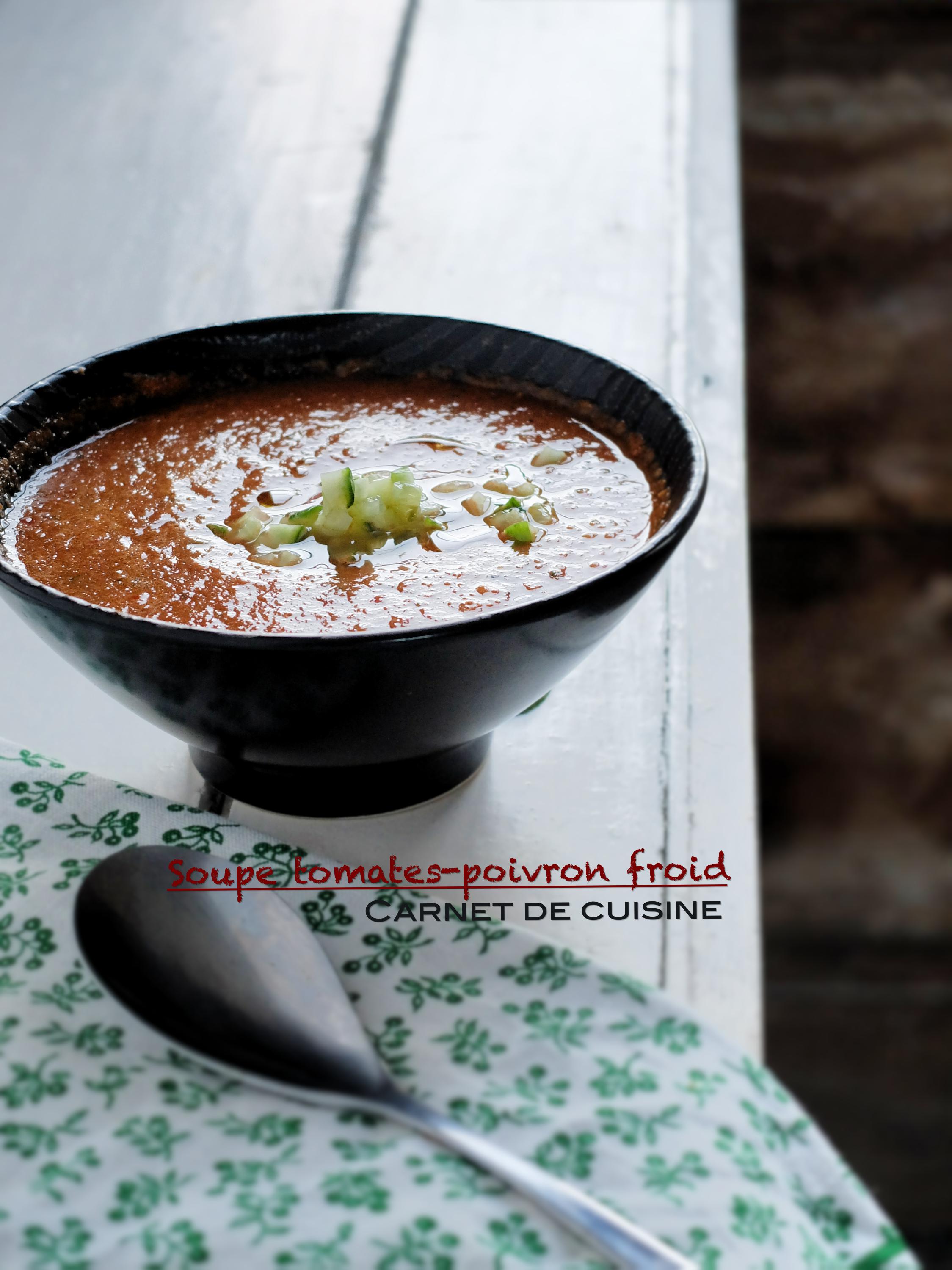 Soup tomates-poivron froid